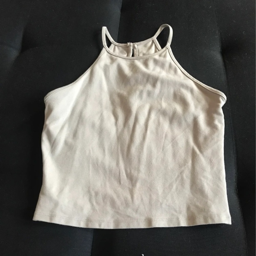 Taupe Crop Top